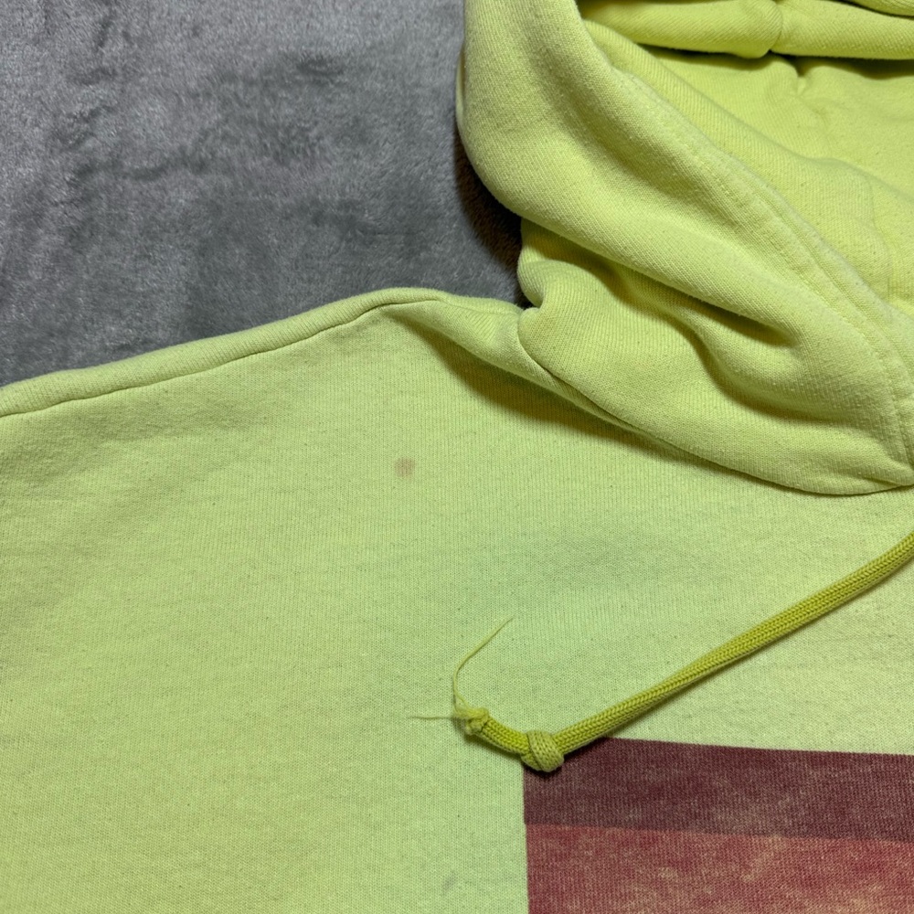 Aviator Nation Hoodie Pullover Sweatshirt Size XL Neon Yellow Oversized Retro - Picture 6 of 8